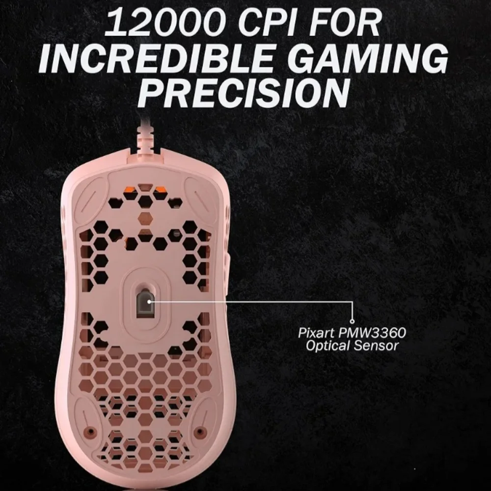 Ultra Lightweight Gaming Mouse, Honeycomb Shell